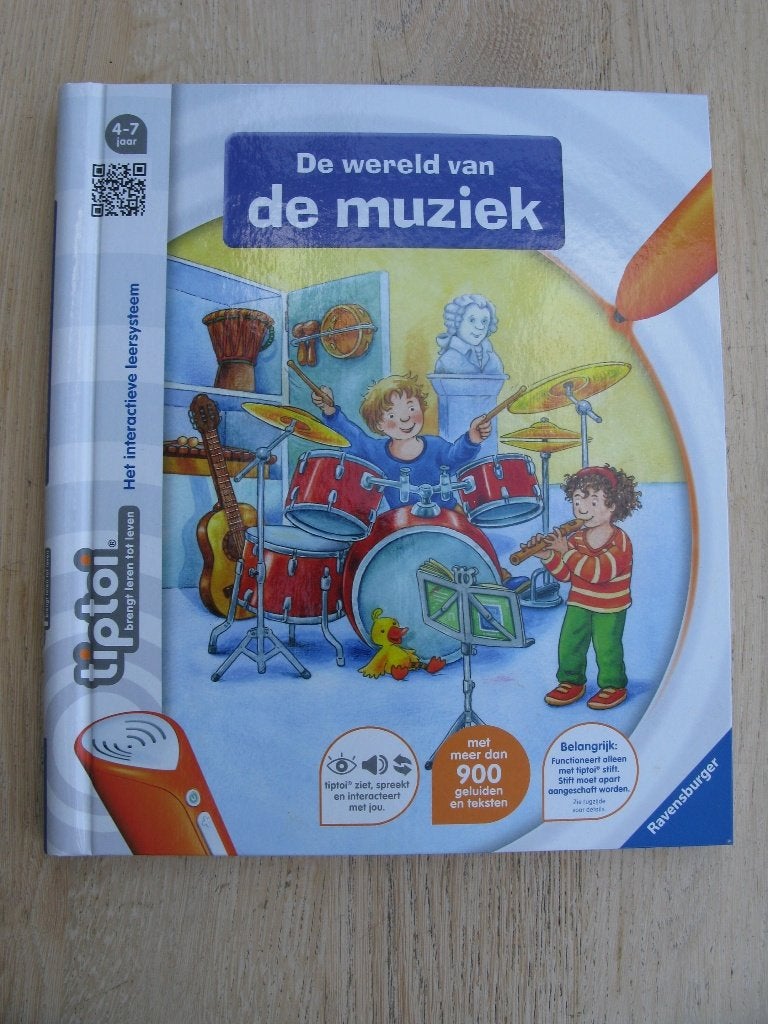 Tiptoi: Boek De wereld van de muziek (4-7 jaar), Ophalen of Verzenden, Zo goed als nieuw, Taal en Lezen, Met geluid