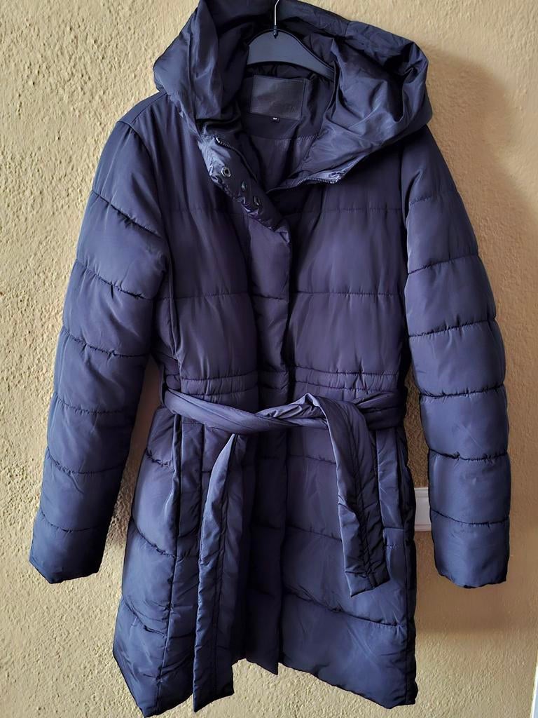 Eksept lange winterjas maat M, Kleding | Dames, Maat 38/40 (M), Blauw, Ophalen of Verzenden, Zo goed als nieuw