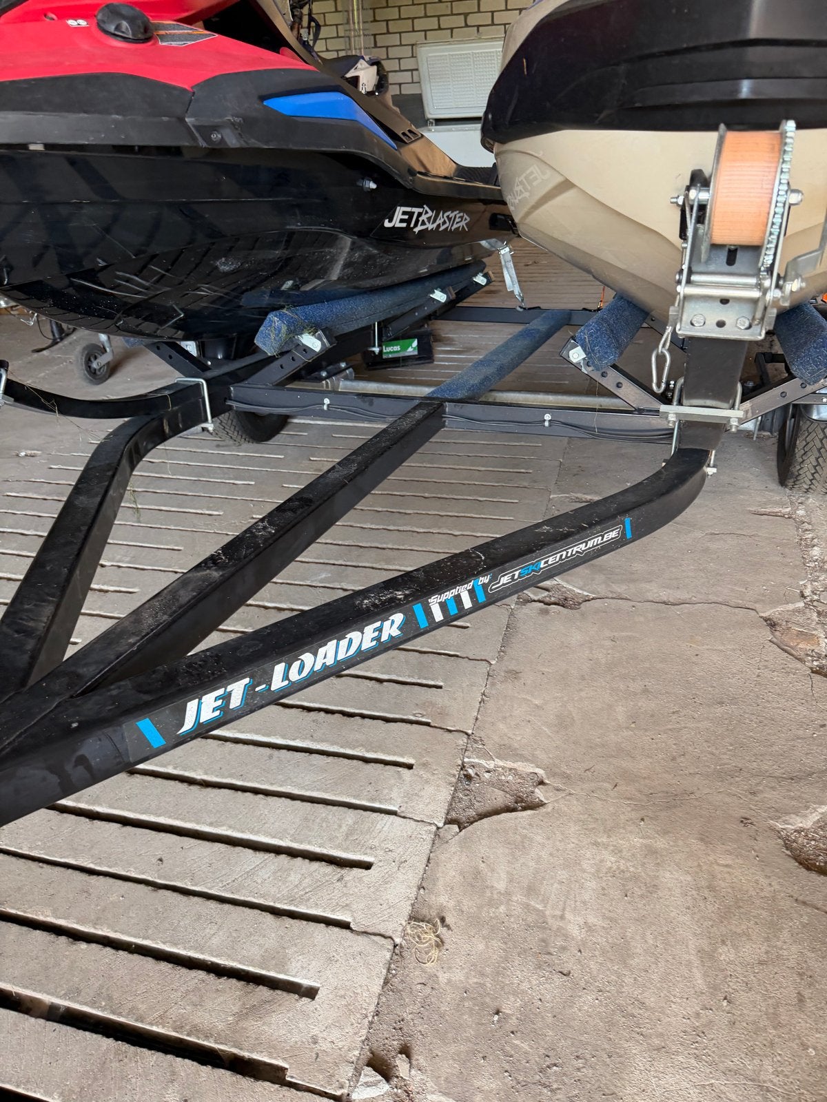 Jet-Loader dubbele jetskitrailer, Watersport en Boten, Boottrailers, Gebruikt, Jetskitrailer, 1500 tot 3000 kg, Minder dan 6 meter