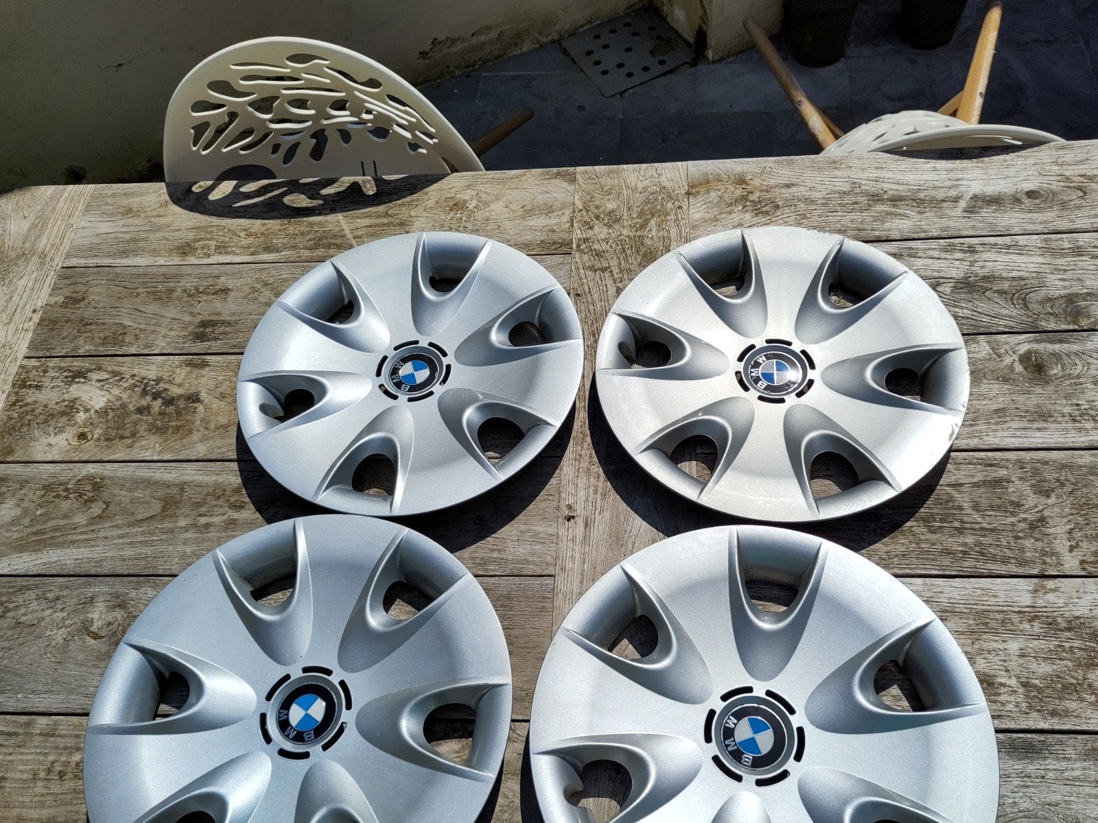 Originele BMW 16 inch wieldoppen (set van 4) – E87/E90/E91, Auto diversen, Ophalen of Verzenden, Gebruikt