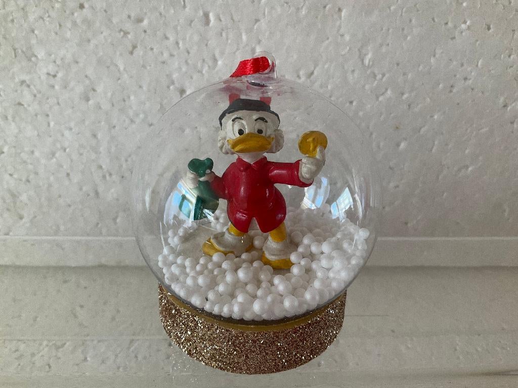 Disney Dagobert Duck - globe - kerstbal, Ophalen of Verzenden, Donald Duck, Zo goed als nieuw, Beeldje of Figuurtje