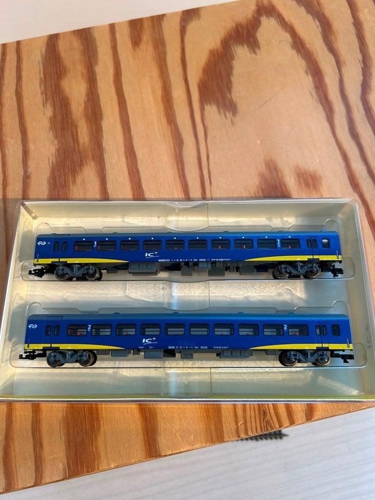 N-spoor set Minitrix 15924 NS IC+ 2-delig met ovp, Hobby en Vrije tijd, Modeltreinen | N-Spoor, Overige merken, Gelijkstroom, Wagon