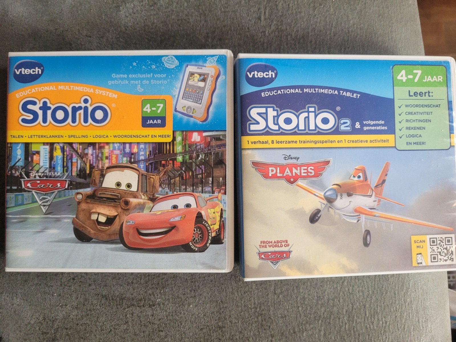 Vtech storio disney spellen, Verzenden, Overige merken, Gebruikt