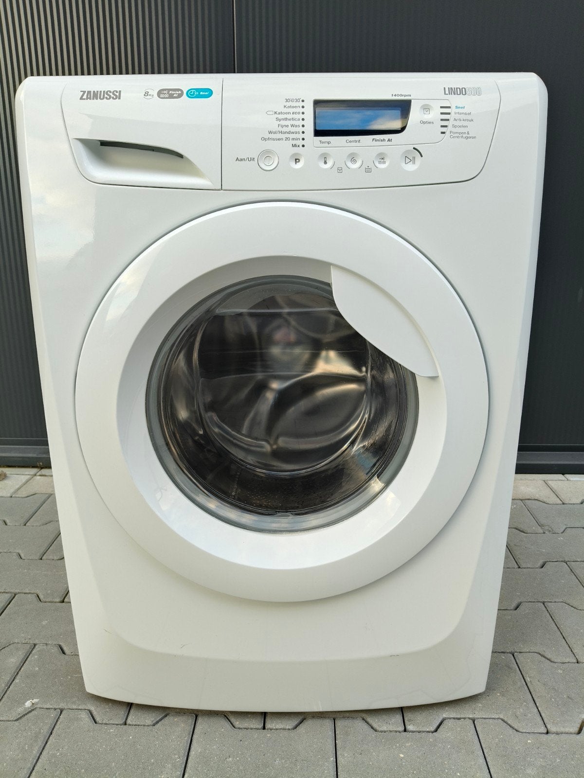 Zanussi Lindo 500 wasmachine 8kg 1400 toeren, Witgoed en Apparatuur, Wasmachines, Ophalen, 1200 tot 1600 toeren, Gebruikt, 8 tot 10 kg