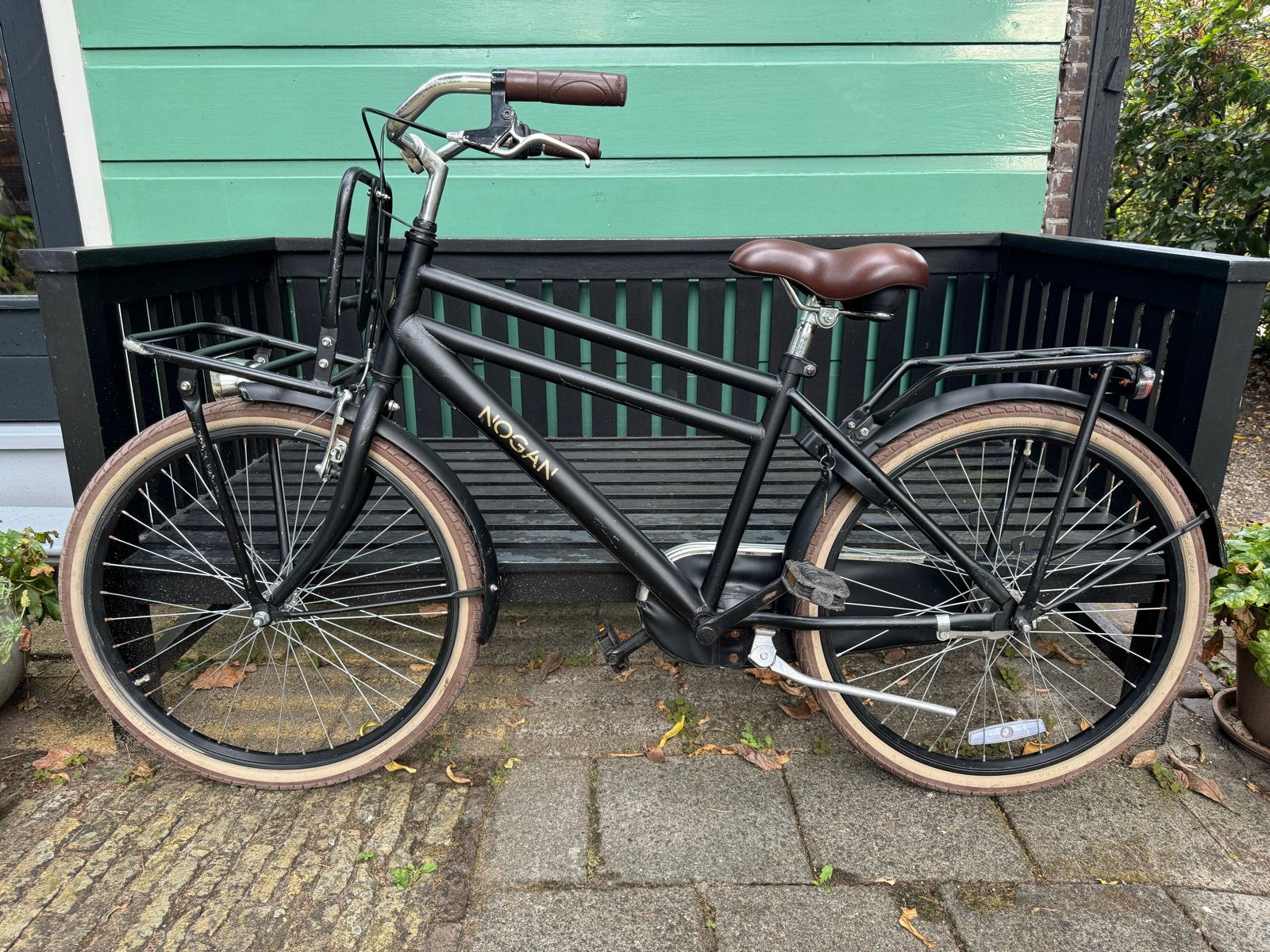 Nogan fiets 24 inch zwart, Fietsen en Brommers, Ophalen, Terugtraprem, Versnellingen, Gebruikt