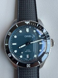 Oris divers date, Ophalen, Zo goed als nieuw, Staal, Overige merken