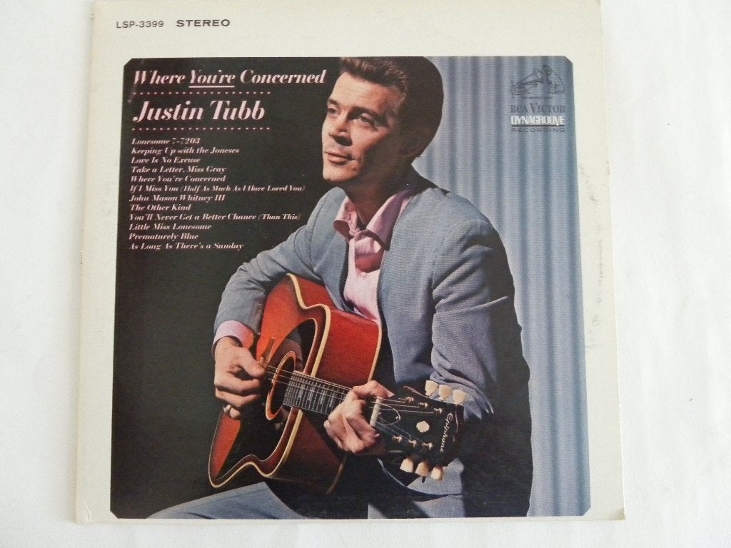 LP Justin Tubb - Where You're Concerned, LP, Gebruikt, Originele persing, Ophalen of Verzenden