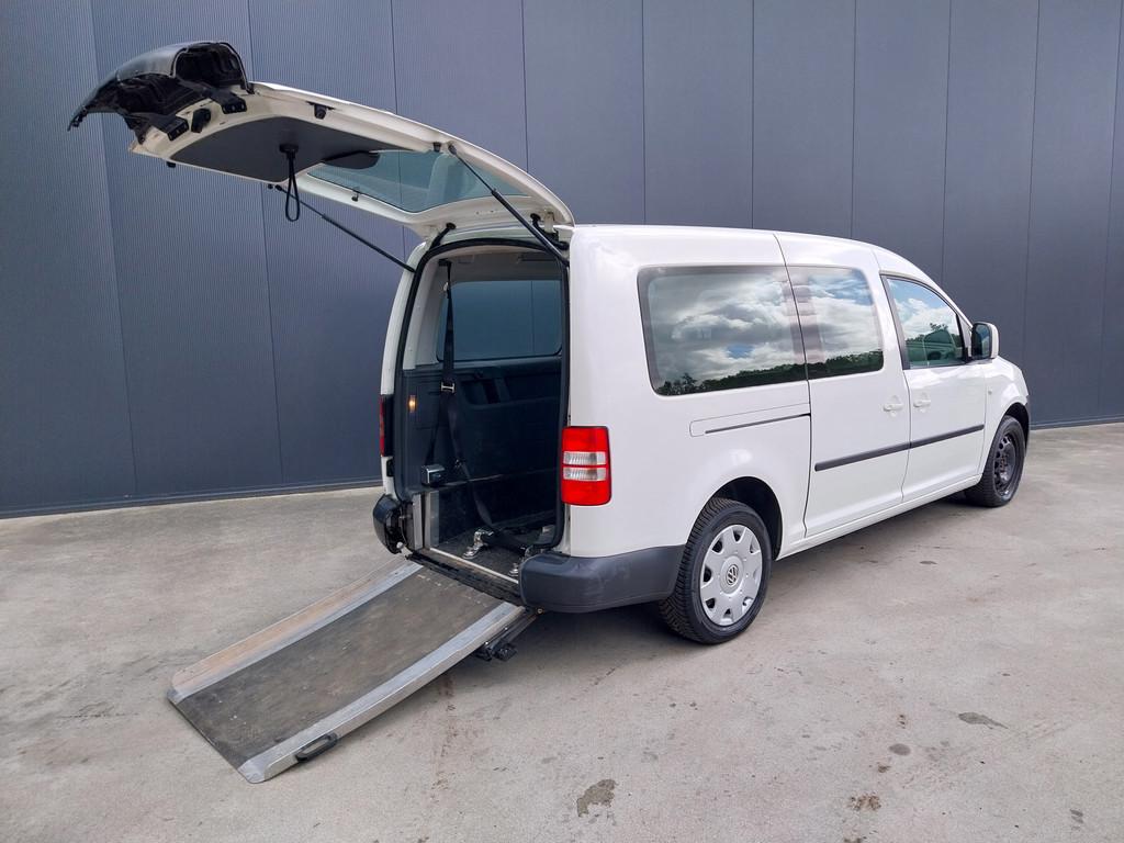 Volkswagen Caddy Maxi 1.6 TDI ROLSTOELAUTO 5 PERS MARGE AIRC, Voorwielaandrijving, Euro 5, Gebruikt, 7 stoelen
