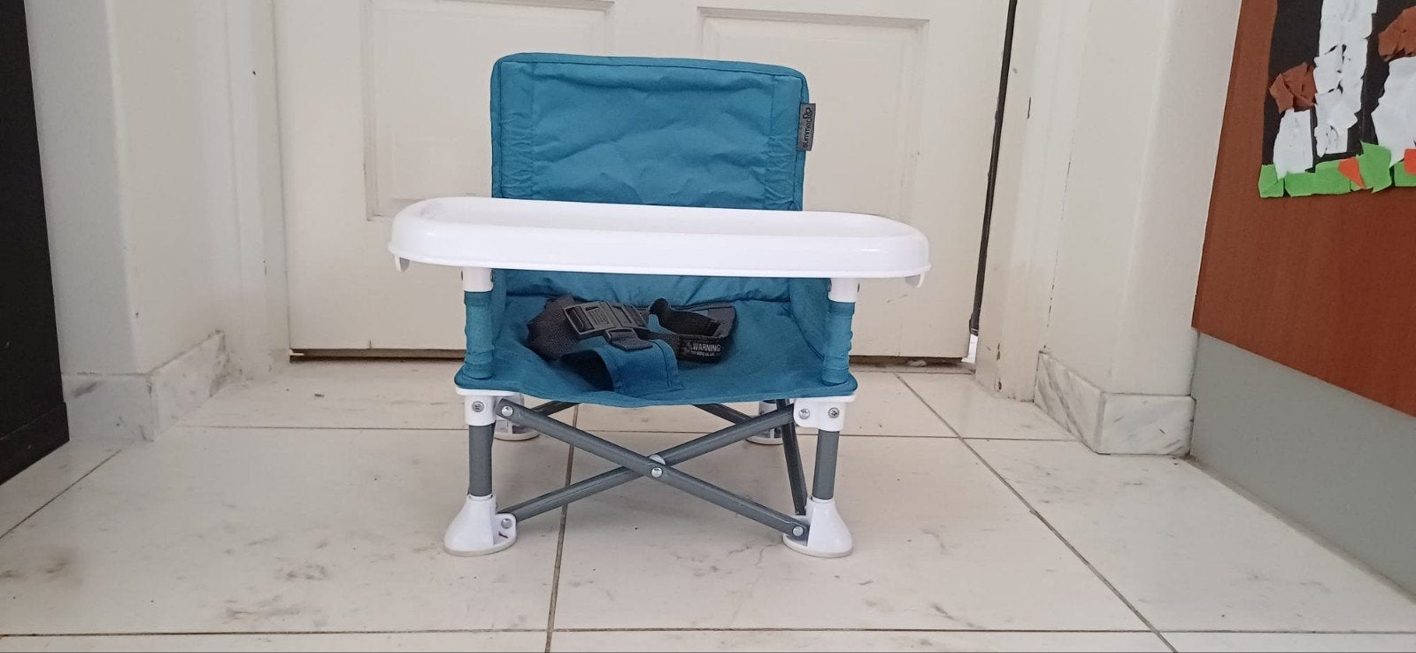 Blauw inklapbaar kinderstoeltje - Ideaal voor op reis of dag, Kinderen en Baby's, Kinderstoelen, Ophalen, Zo goed als nieuw, Inklapstoel