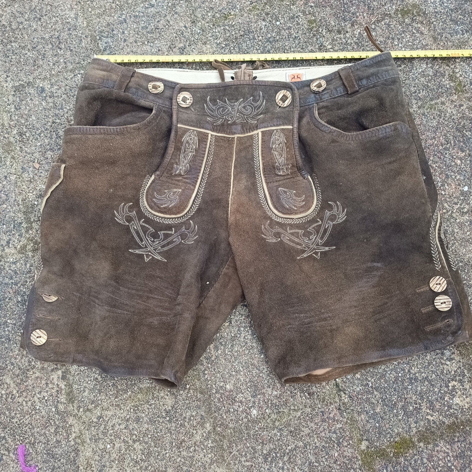 Lederhose 48 Country Maddox Oktoberfest echt leer, Maat 48/50 (M), Ophalen of Verzenden, Overige thema's, Country Maddox