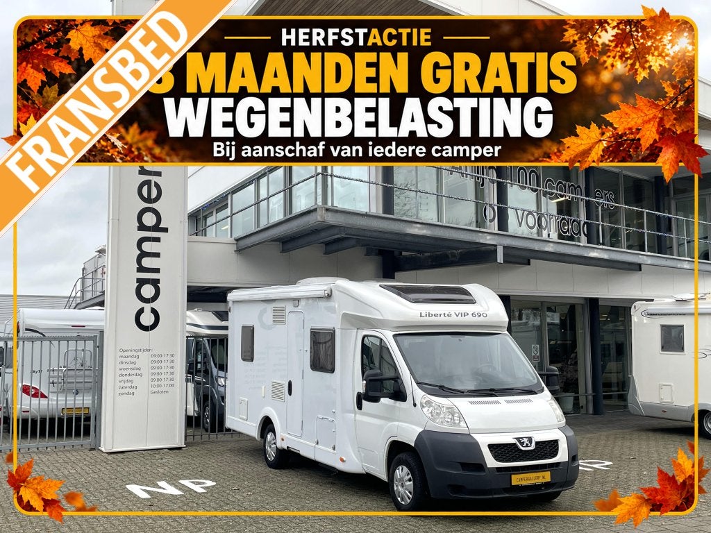 Capron Liberté VIP 690 VIP FRANSBED+HEFBED DAKAIR, Caravans en Kamperen, 6 tot 7 meter, Bedrijf, 6 tot 7 meter, Carado