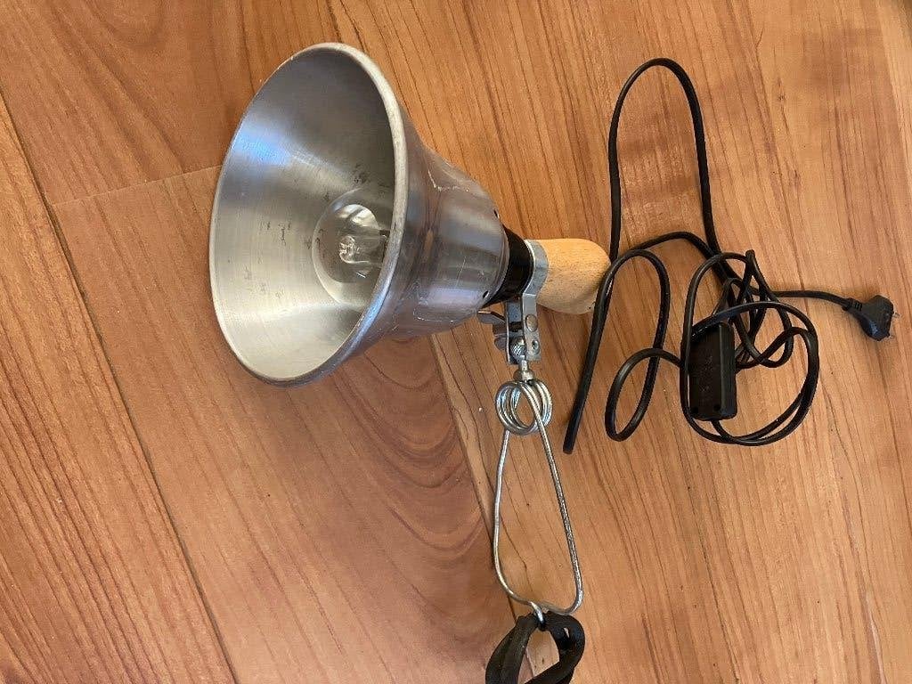 lamp met knijp bevestiging e27 fitting, Gerichte verlichting, Overige typen, Zo goed als nieuw, Overige kleuren