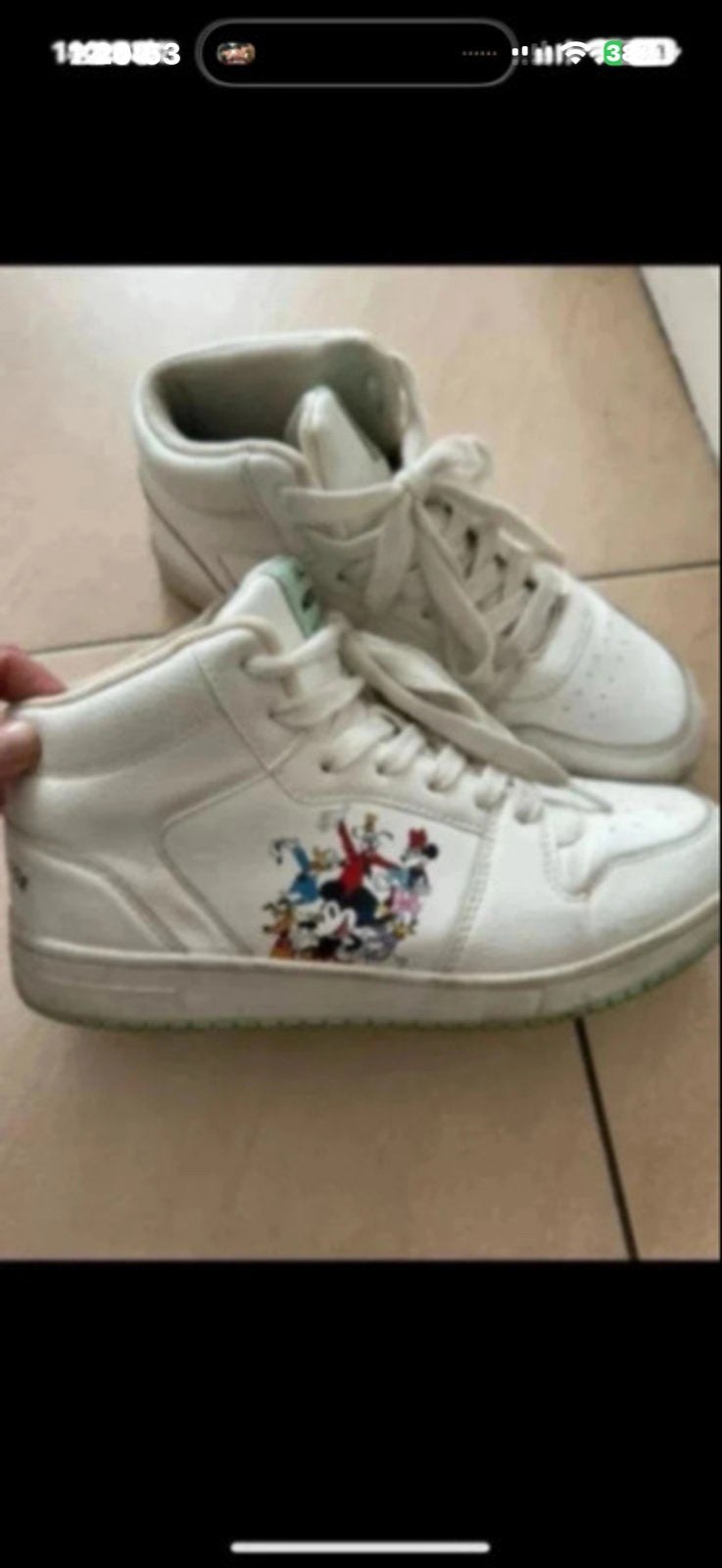 Disney Mickey Mouse sneakers / schoenen in maat 39, Ophalen of Verzenden, Gedragen, Wit, Sneakers of Gympen