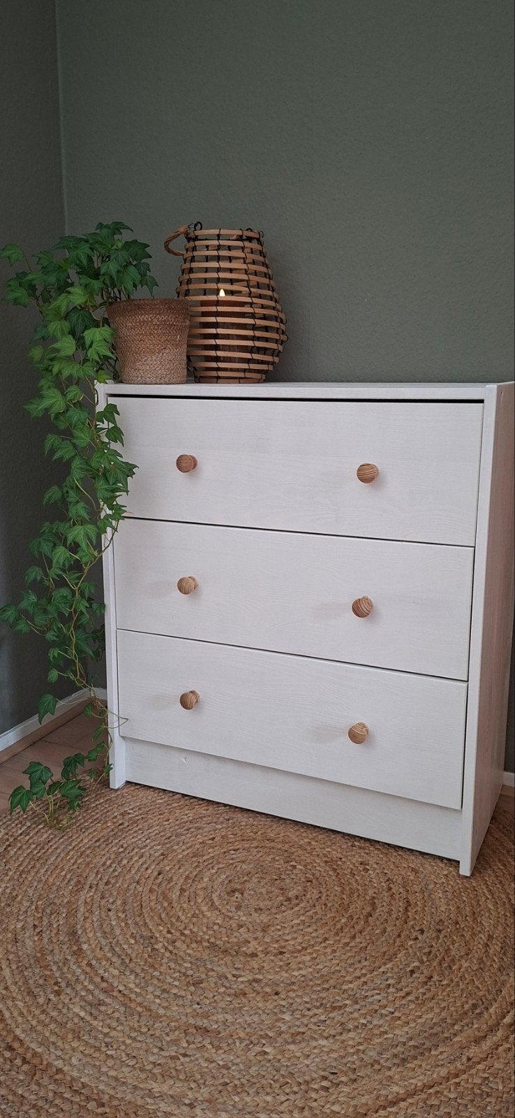 Leuke witte gerestylede ladekast (Rast Ikea), Ophalen, 50 tot 100 cm, 3 of 4 laden, Minder dan 100 cm