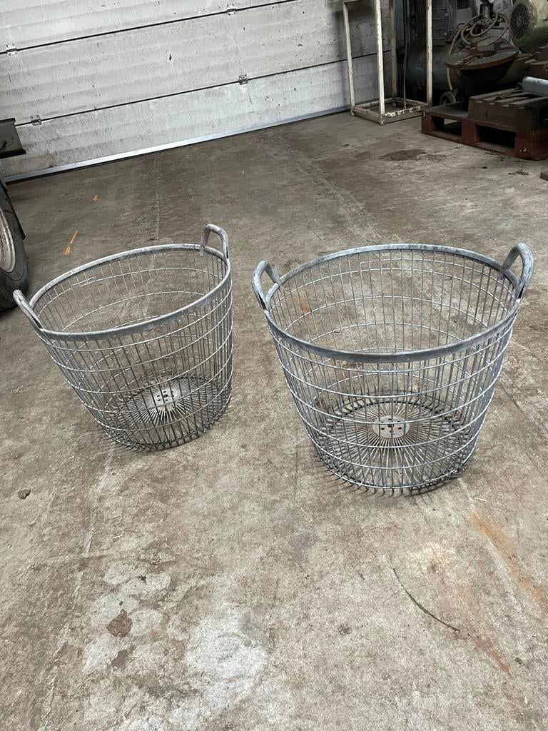 Aardappelmand uienmand houtmand Metalen Mand, Huis en Inrichting, Ophalen, Overige materialen, Gebruikt, Mand
