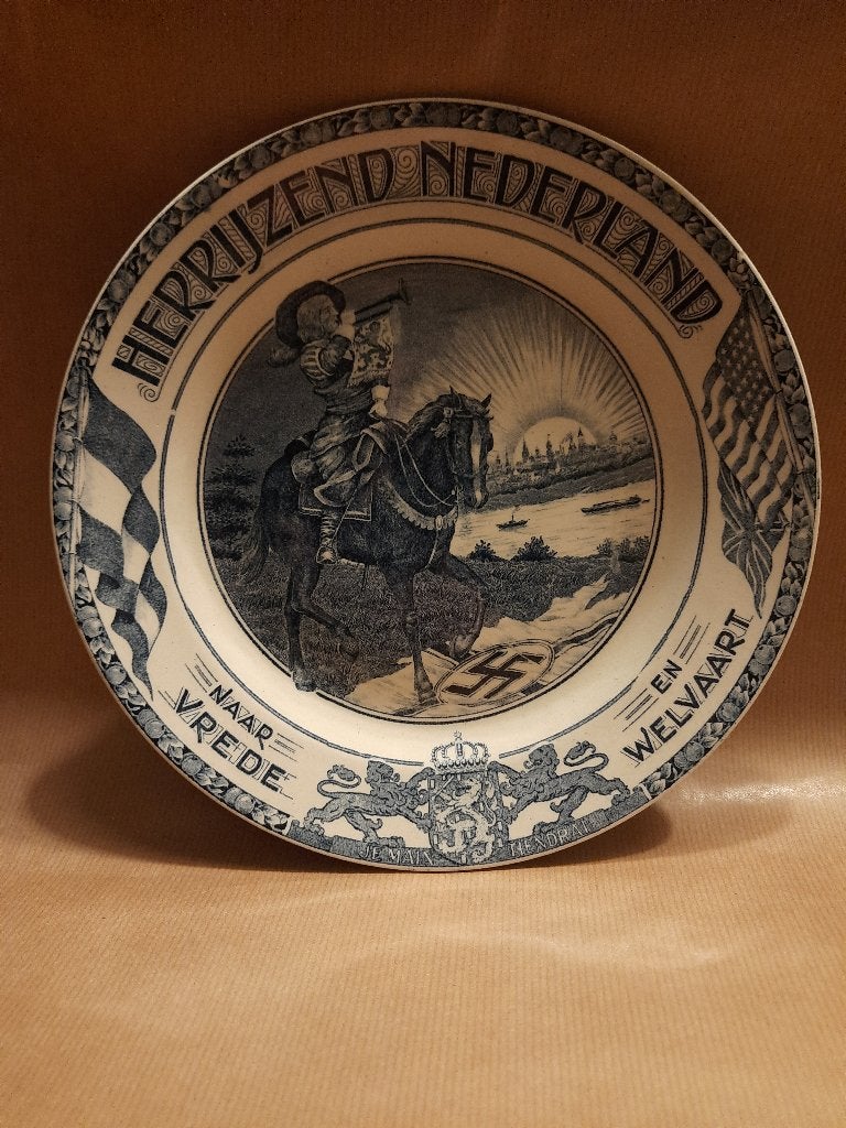 Prachtig bevrijdingsbord 1945 – Herrijzend Nederland, Antiek en Kunst, Ophalen