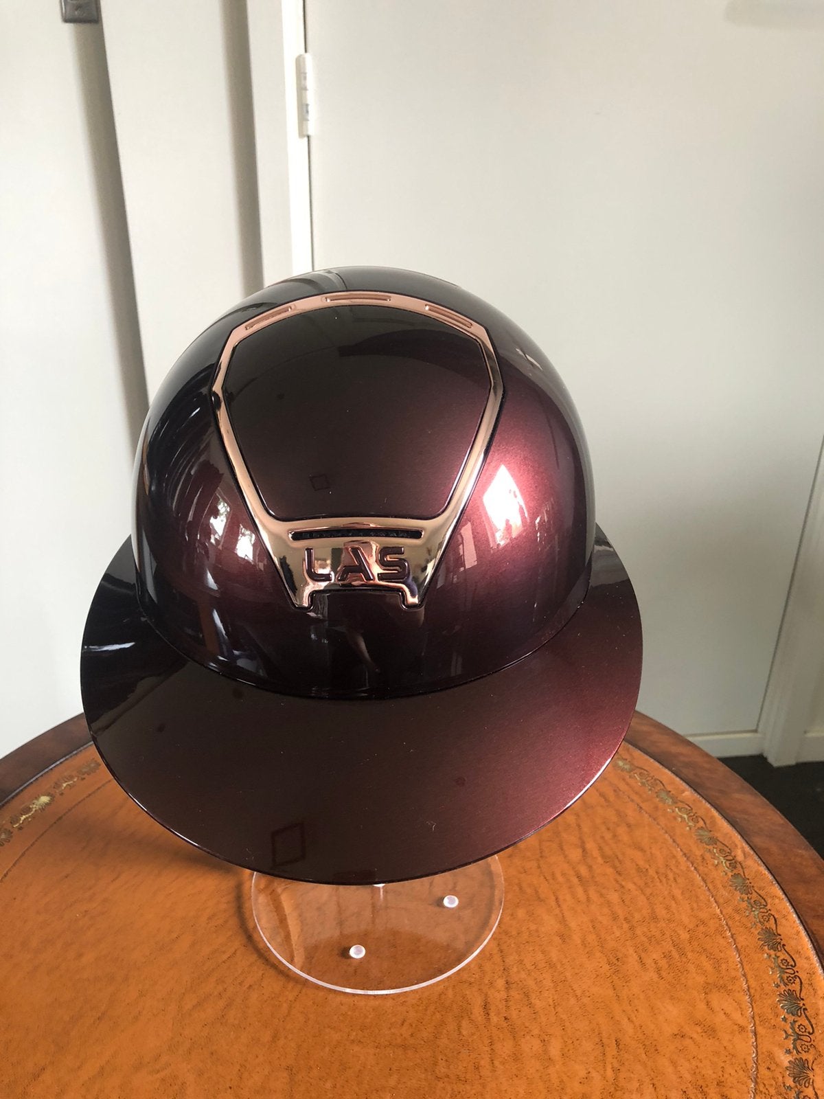 LAS cap helm dark bourgundy bordeaux maat M (53-59), Dieren en Toebehoren, Paardrijkleding, Dressuur, LAS, Nieuw, Kinderen