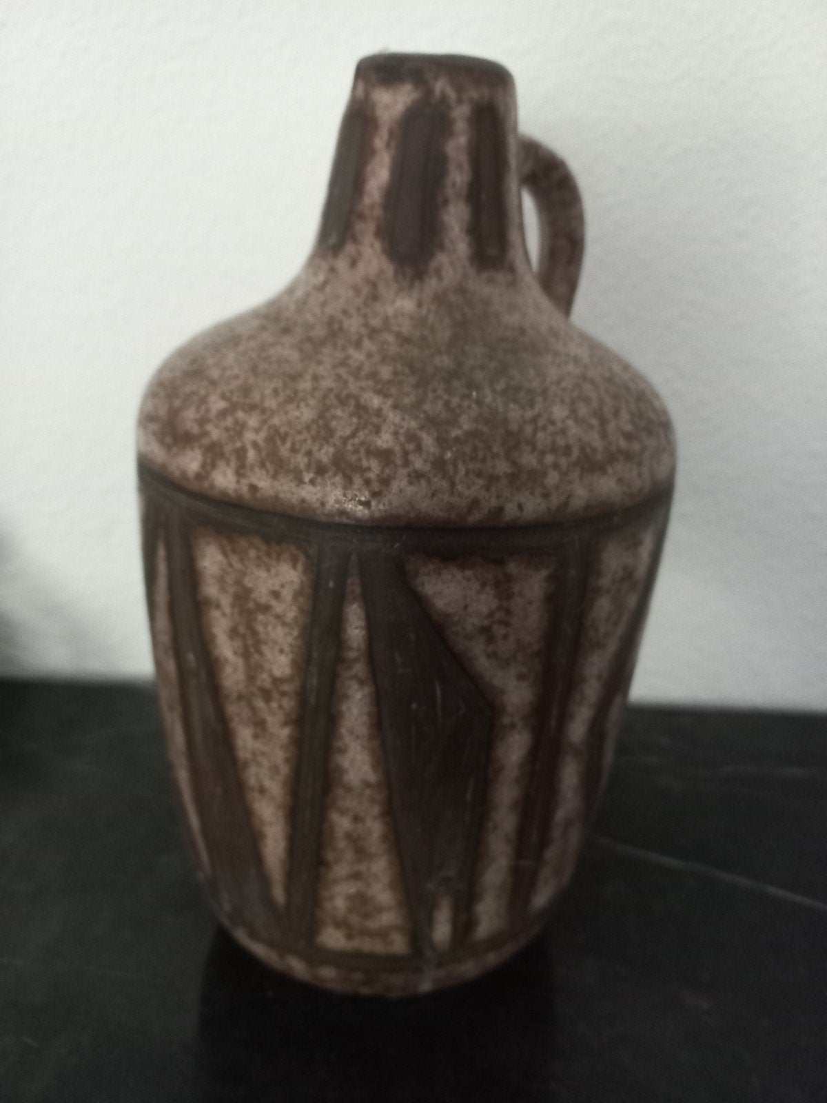 Vintage West Germany vaas/kan, 24 cm hoog, Antiek en Kunst, Ophalen of Verzenden