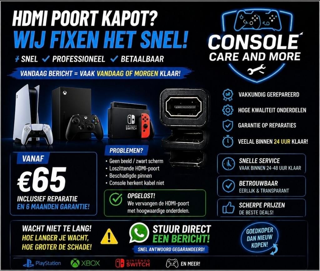 Hdmi kapot? wij fixen het, Spelcomputers en Games, Spelcomputers | Sony PlayStation 5, Ophalen