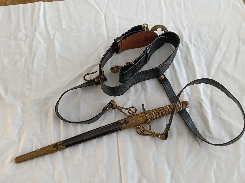 Authentieke officier dagger IJN "Naval Kaigun Tanken" M.1883, Ophalen of Verzenden, Marine, Azië, Mes of Dolk