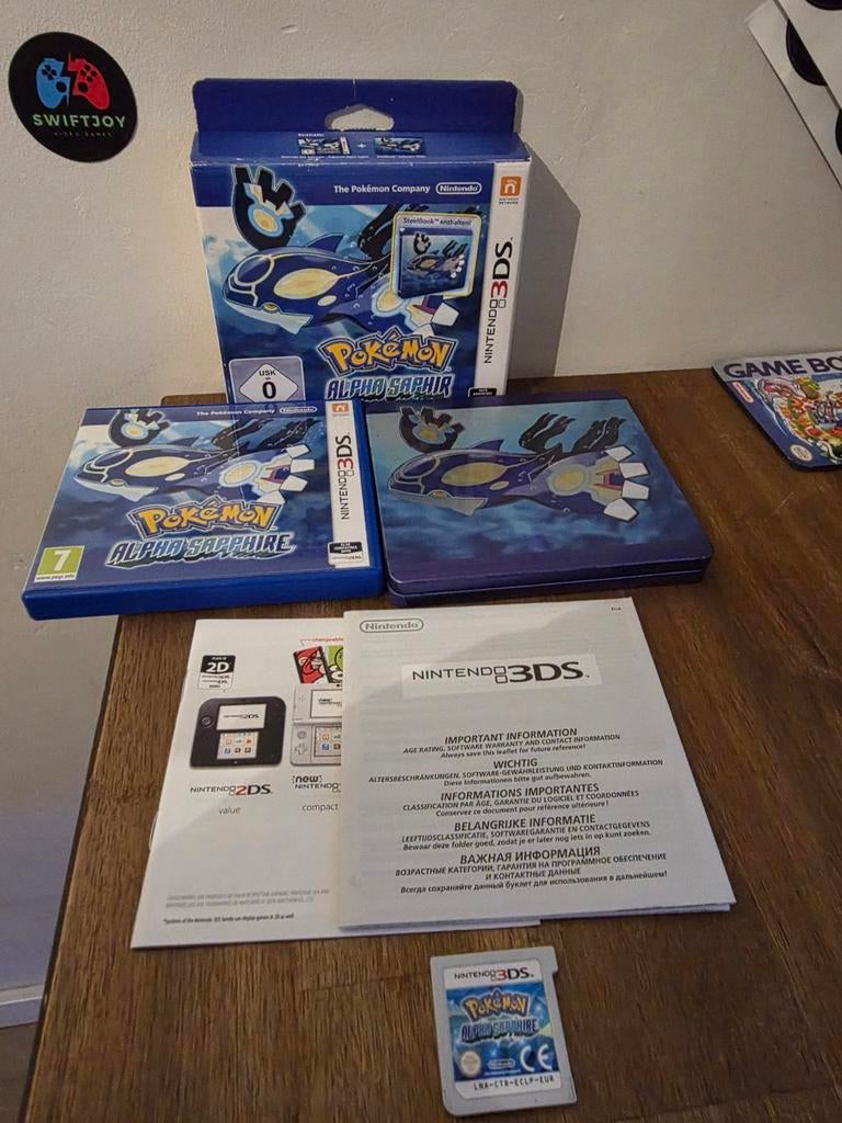 Pokemon Alpha Sapphire Nintendo 3DS met steelbook, ., 1 speler, Ophalen of Verzenden, Zo goed als nieuw