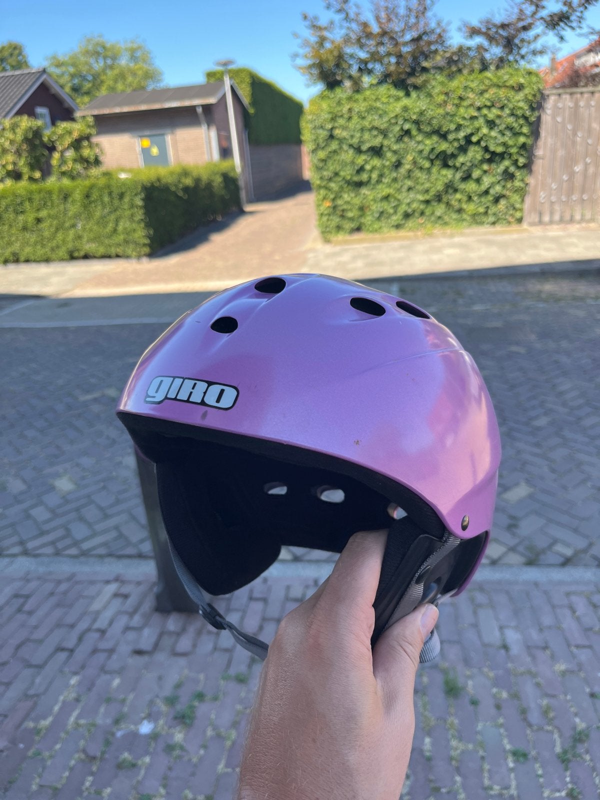 Giro skihelm roze maat M (55.5-57cm), Gebruikt, Overige typen, Skiën, Ophalen