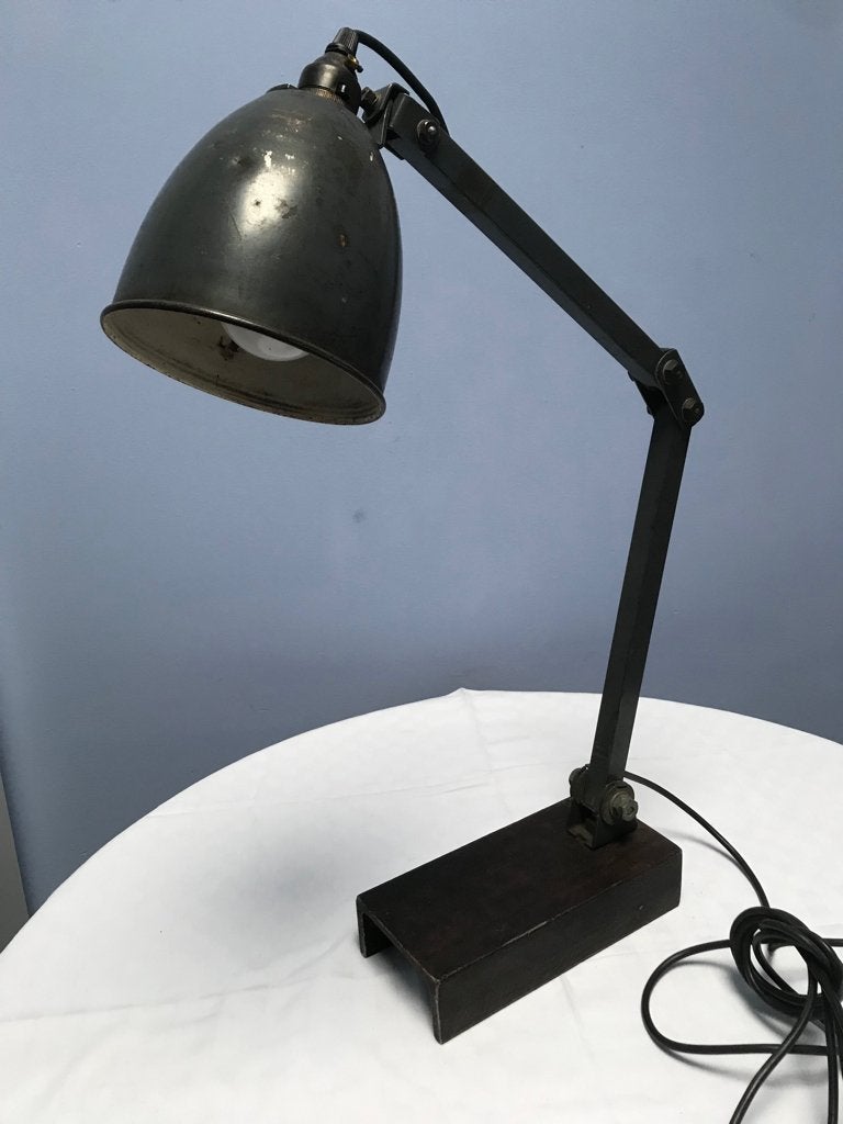 Stoere memlite industrieel tafellamp werkplaatslamp., Ophalen of Verzenden
