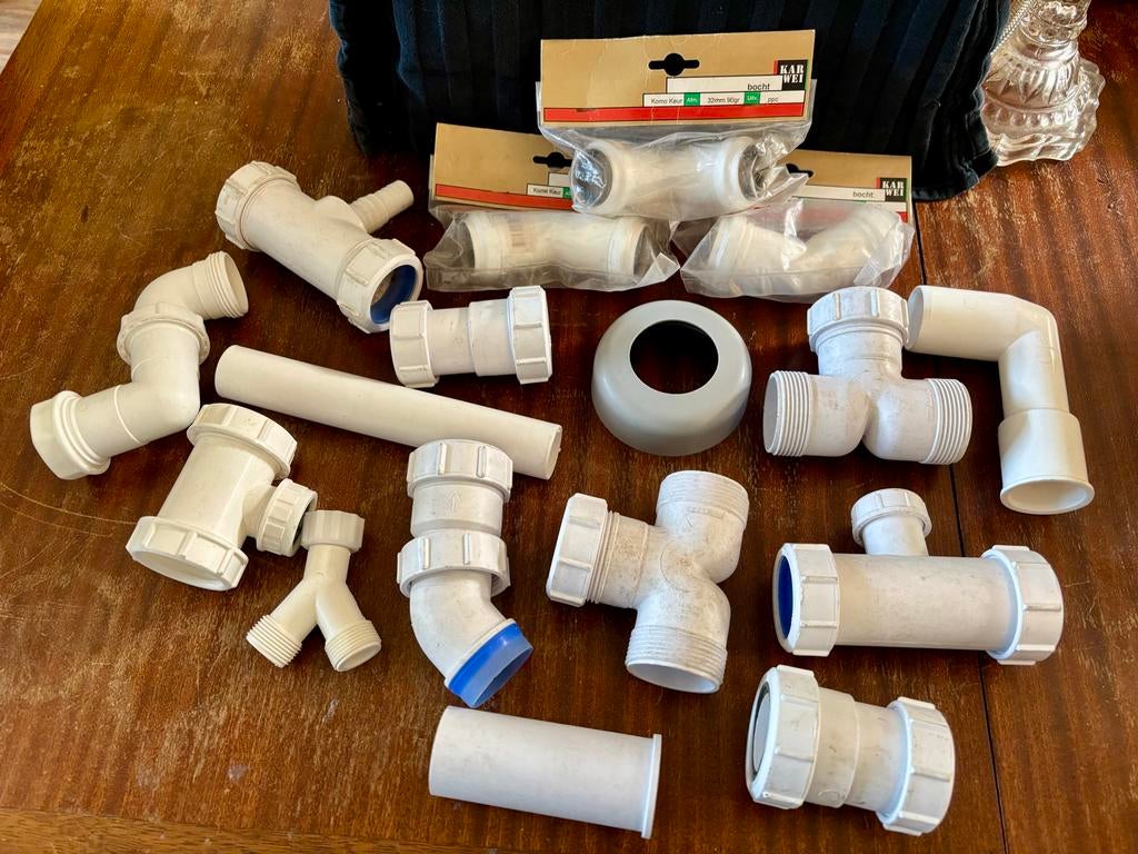 Diverse PVC afvoerbuizen en bochten, nieuw en gebruikt, Afvoer, Gebruikt, Pvc, Ophalen of Verzenden
