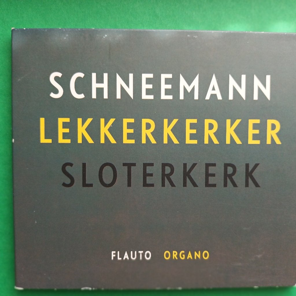 SCHNEEMANN - LEKKERKERKER - SLOTERKERK - FLAUTO ORGANO, Ophalen of Verzenden, Barok, Zo goed als nieuw, Overige typen