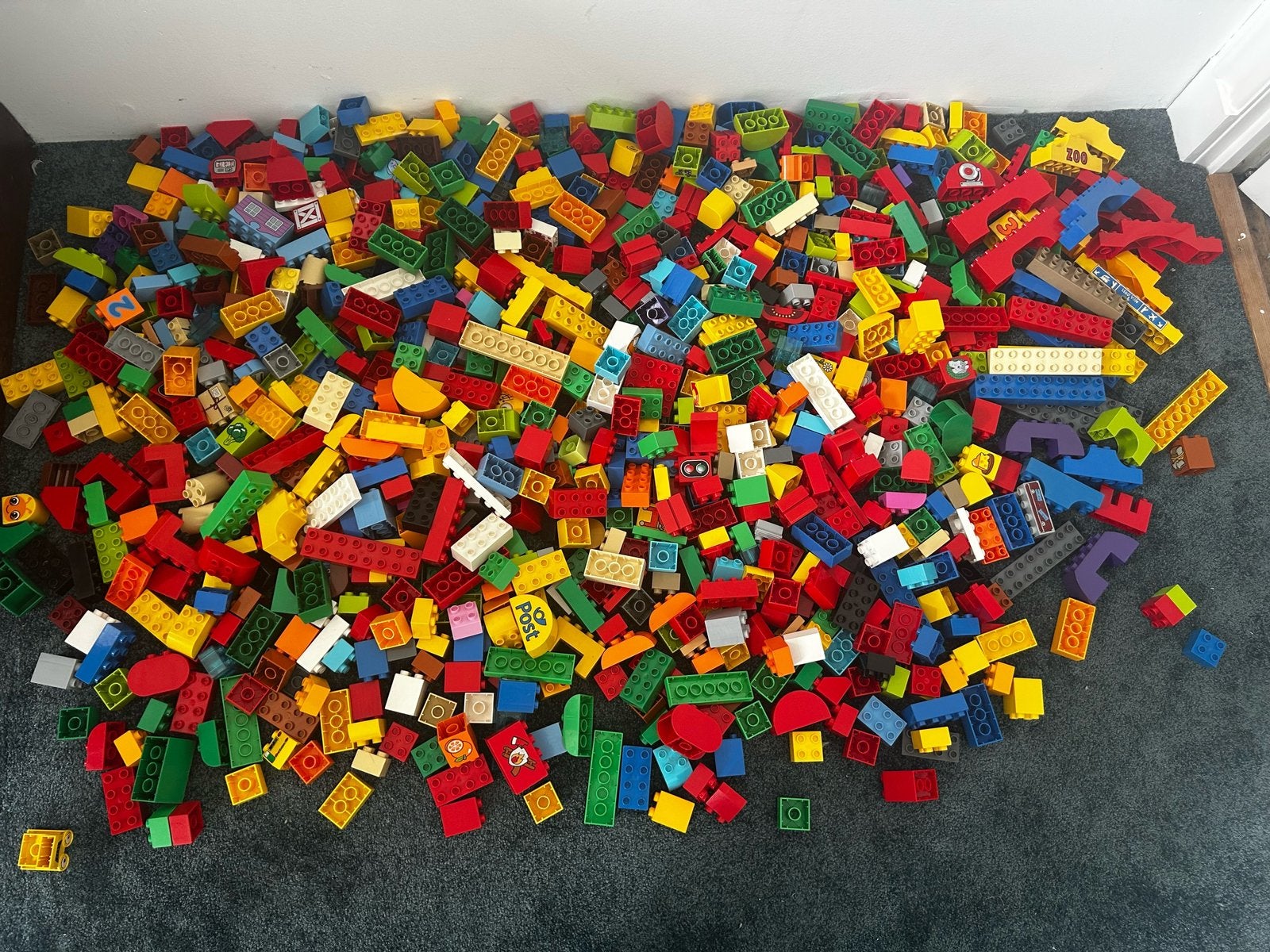 Veeeel Duplo: voertuigen, 2 grondplaten, huisjes en blokjes, Kinderen en Baby's, Speelgoed | Duplo en Lego, Ophalen, Gebruikt