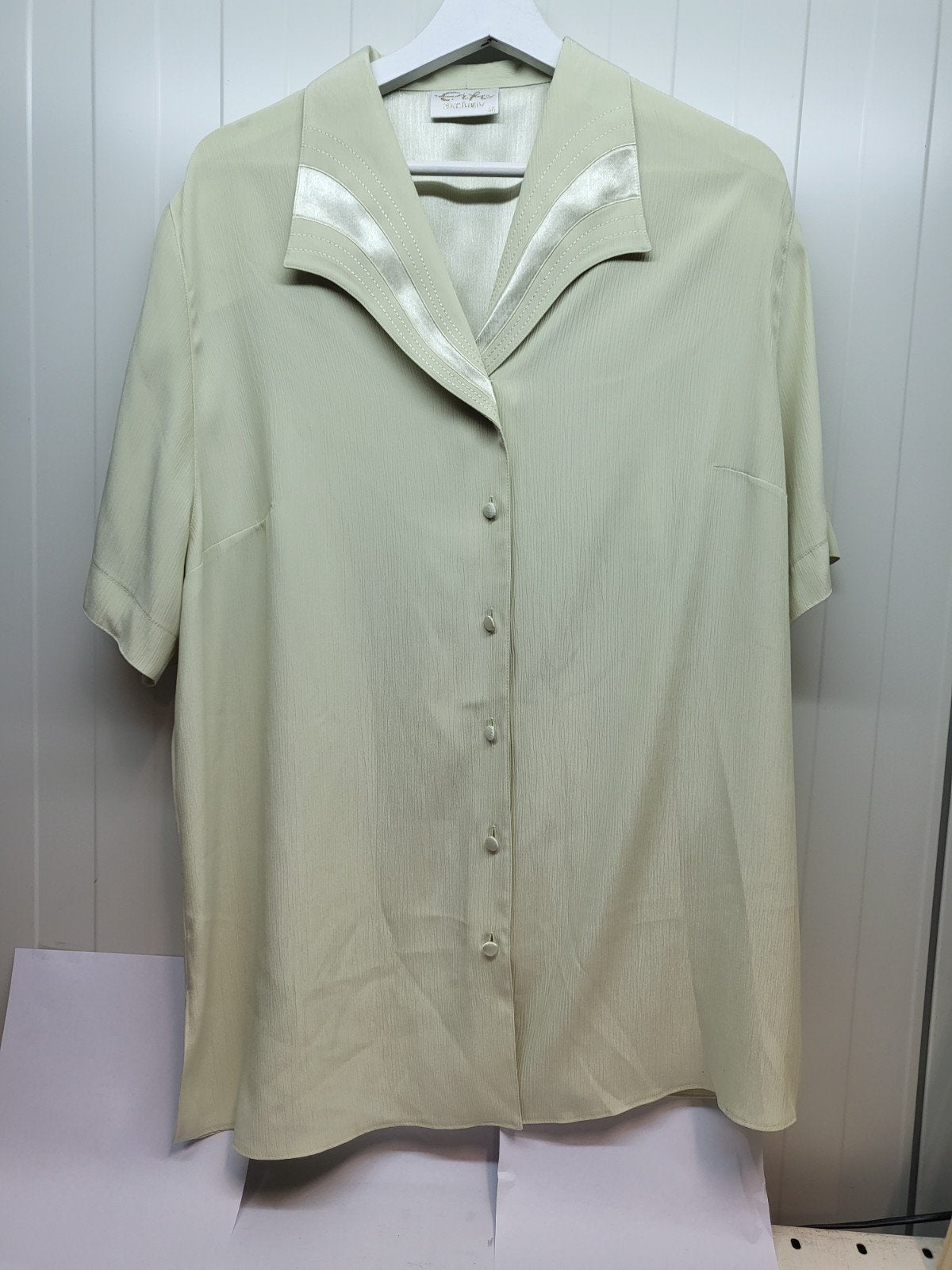 Erfo Exclusiv Blouse - Lichtgroen - Maat 46, Maat 46/48 (XL) of groter, Erfo Exclusiv, Ophalen of Verzenden, Zo goed als nieuw