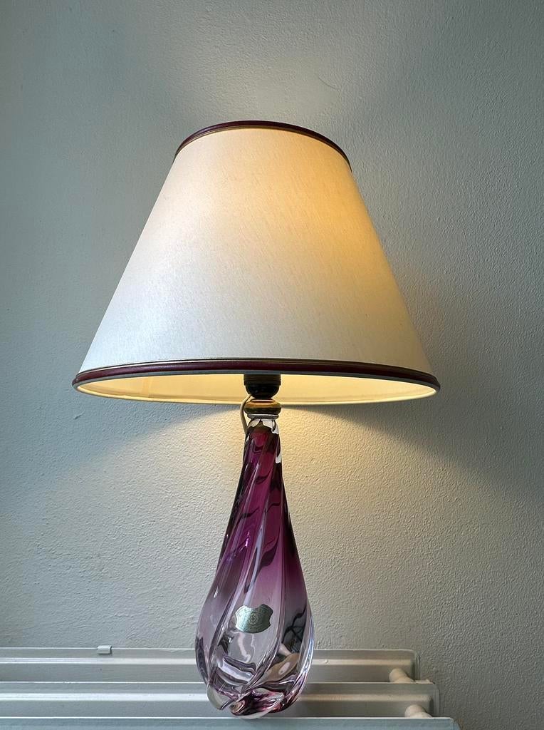 Vintage kristallen lamp van Val Saint Lambert, Ophalen, Zo goed als nieuw