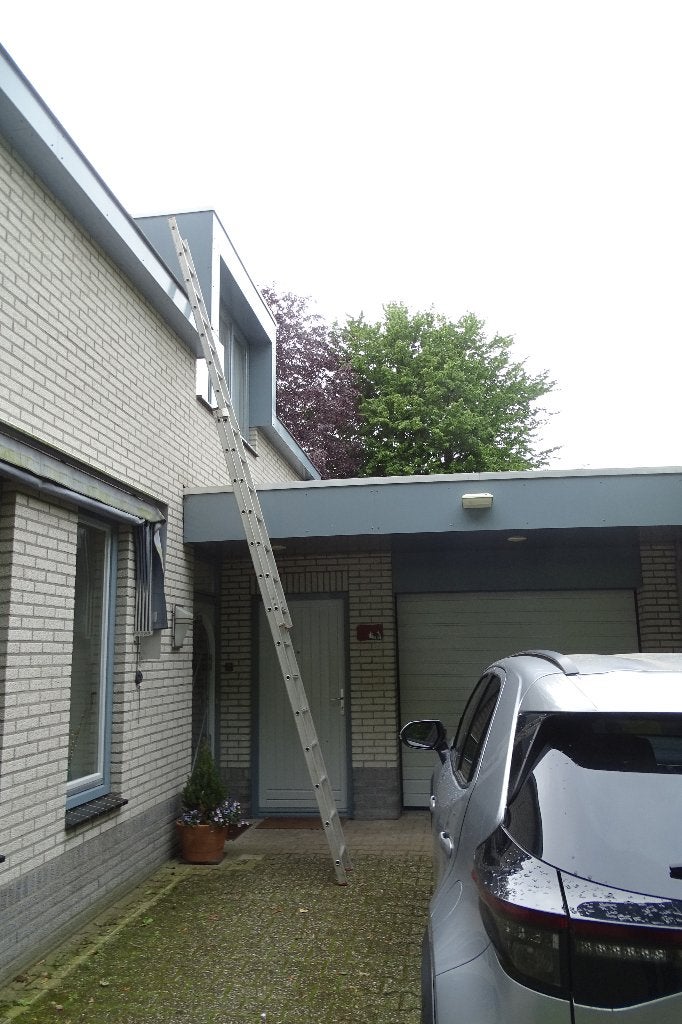 ladder  2x14 treden, Doe-het-zelf en Verbouw, Ladders en Trappen, Ophalen, Gebruikt, Ladder, Opvouwbaar of Inschuifbaar