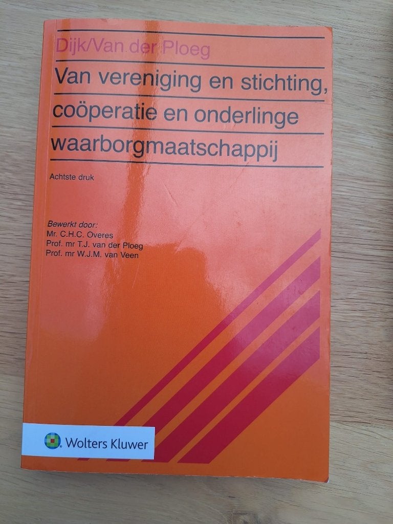 Van verenigingen en stichting...., Dijk/Van der Ploeg, Ophalen of Verzenden, Alpha, WO
