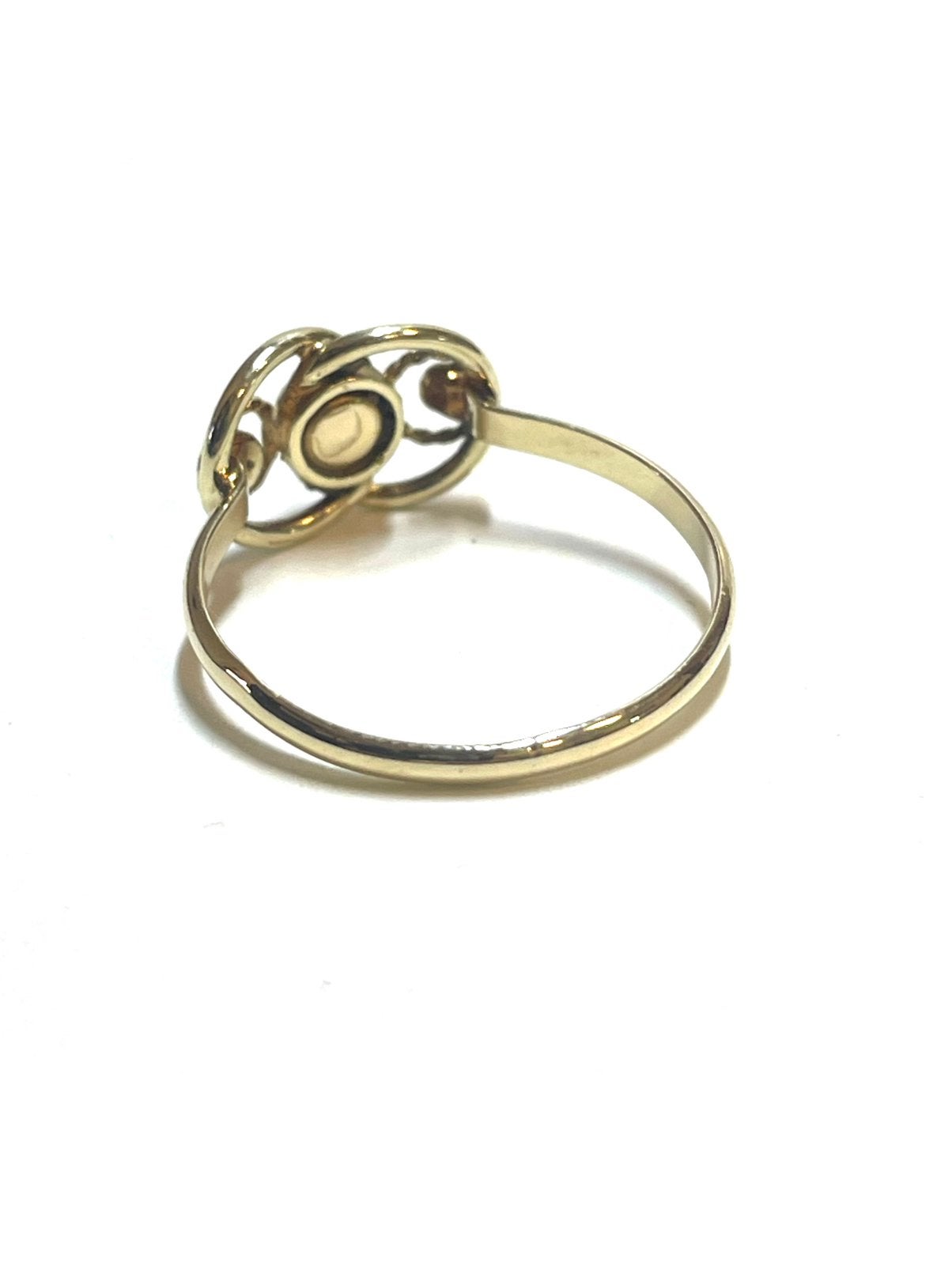 14k gouden ring met bloedkoraal, -, -, Ophalen of Verzenden, Met edelsteen