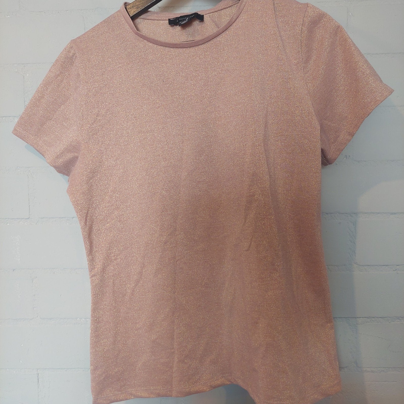 Roze T-shirt met gouden glitter. Leuk zomer valt l/xl, Ophalen