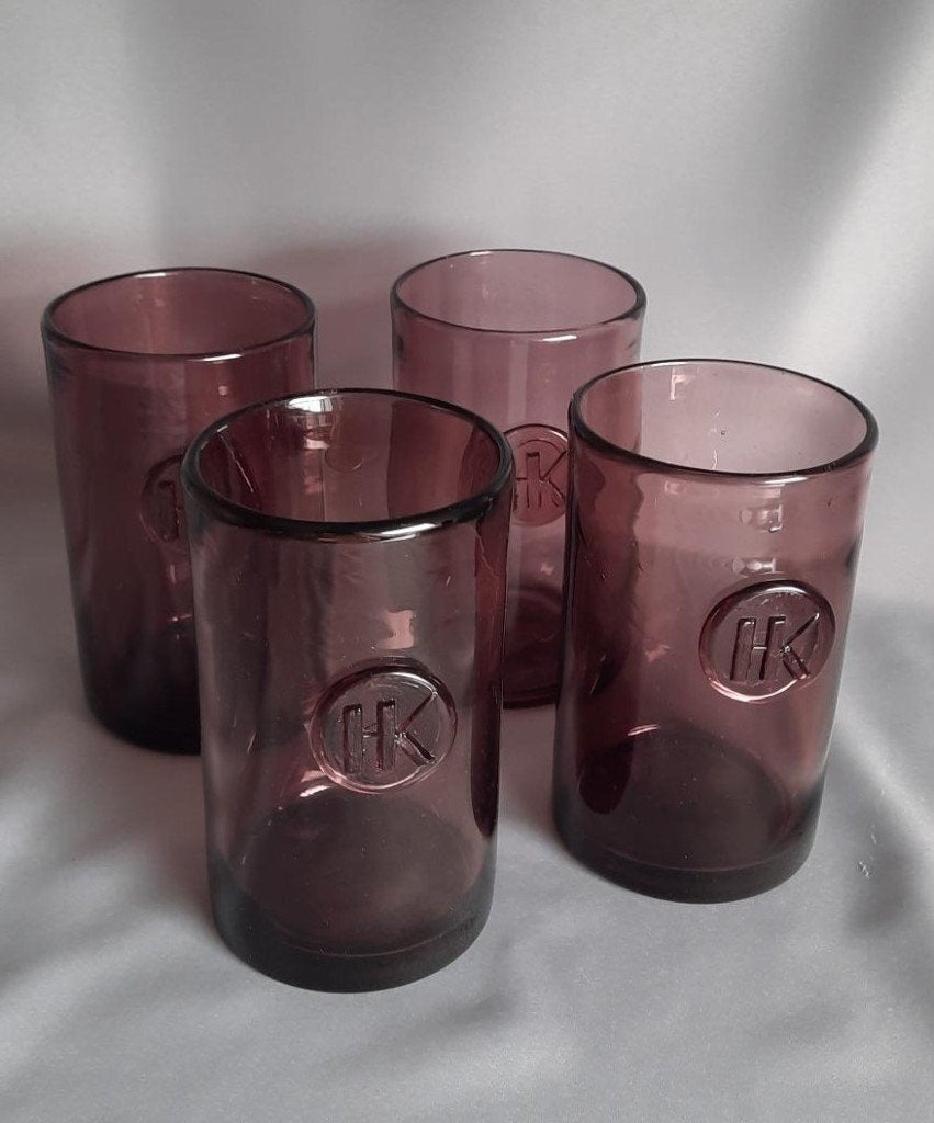 Set van 4 HKliving glazen - Aubergine-kleurig. Nieuw!, Glas of Glazen, Overige merken, Nieuw, Ophalen of Verzenden