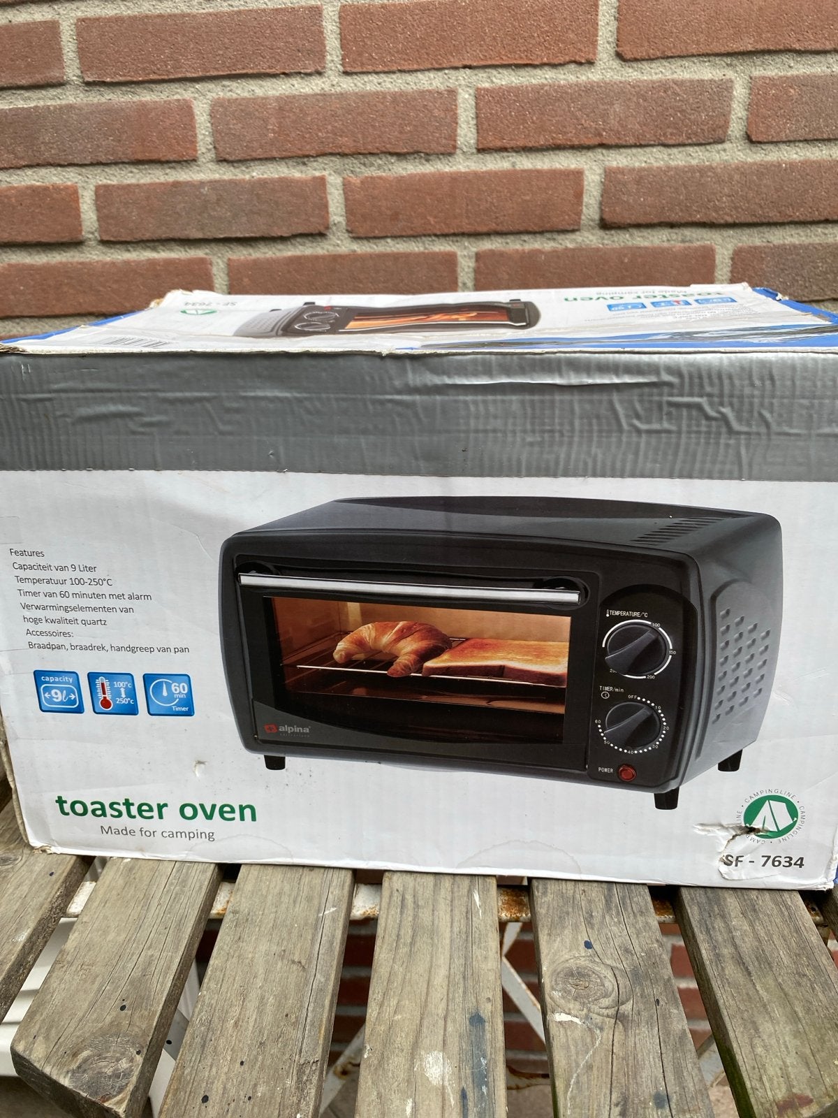 Compacte oven voor caravan of camping - Alpina Toaster Oven, Witgoed en Apparatuur, Ovens, Minder dan 45 cm, Overige merken, Nieuw