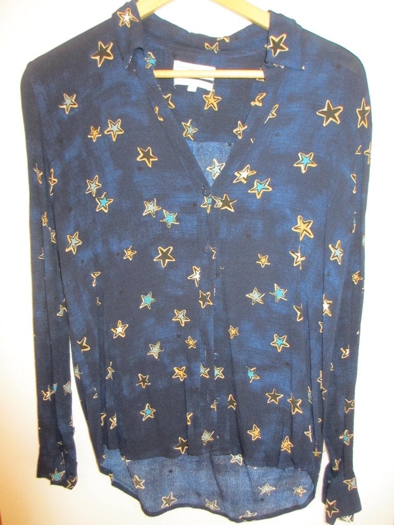 Fabienne Chapot blouse M / 40 blauw met sterren, Maat 38/40 (M), Blauw, Ophalen of Verzenden, Fabienne Chapot
