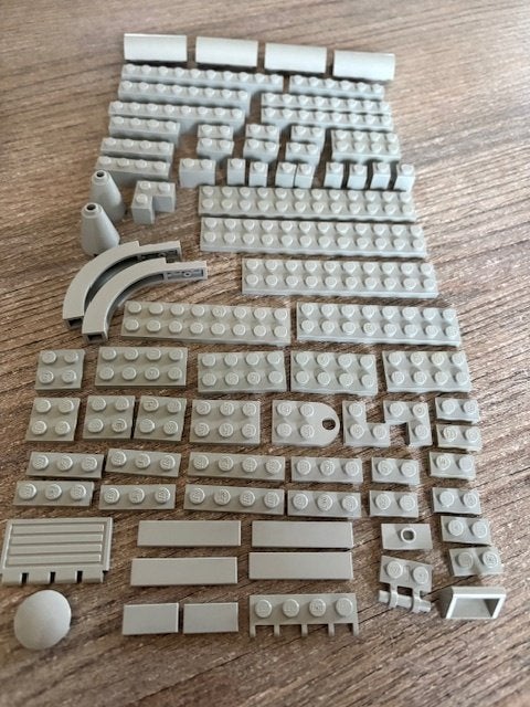 lego div. basis blokjes, plaatjes grijs (oude kleur), Kinderen en Baby's, Speelgoed | Duplo en Lego, Ophalen of Verzenden, Zo goed als nieuw