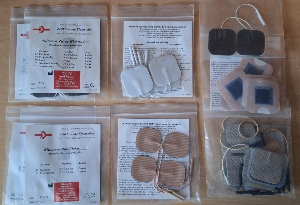 Zelfklevende elektroden (Klinerva) voor TENS, Ophalen of Verzenden, Zo goed als nieuw