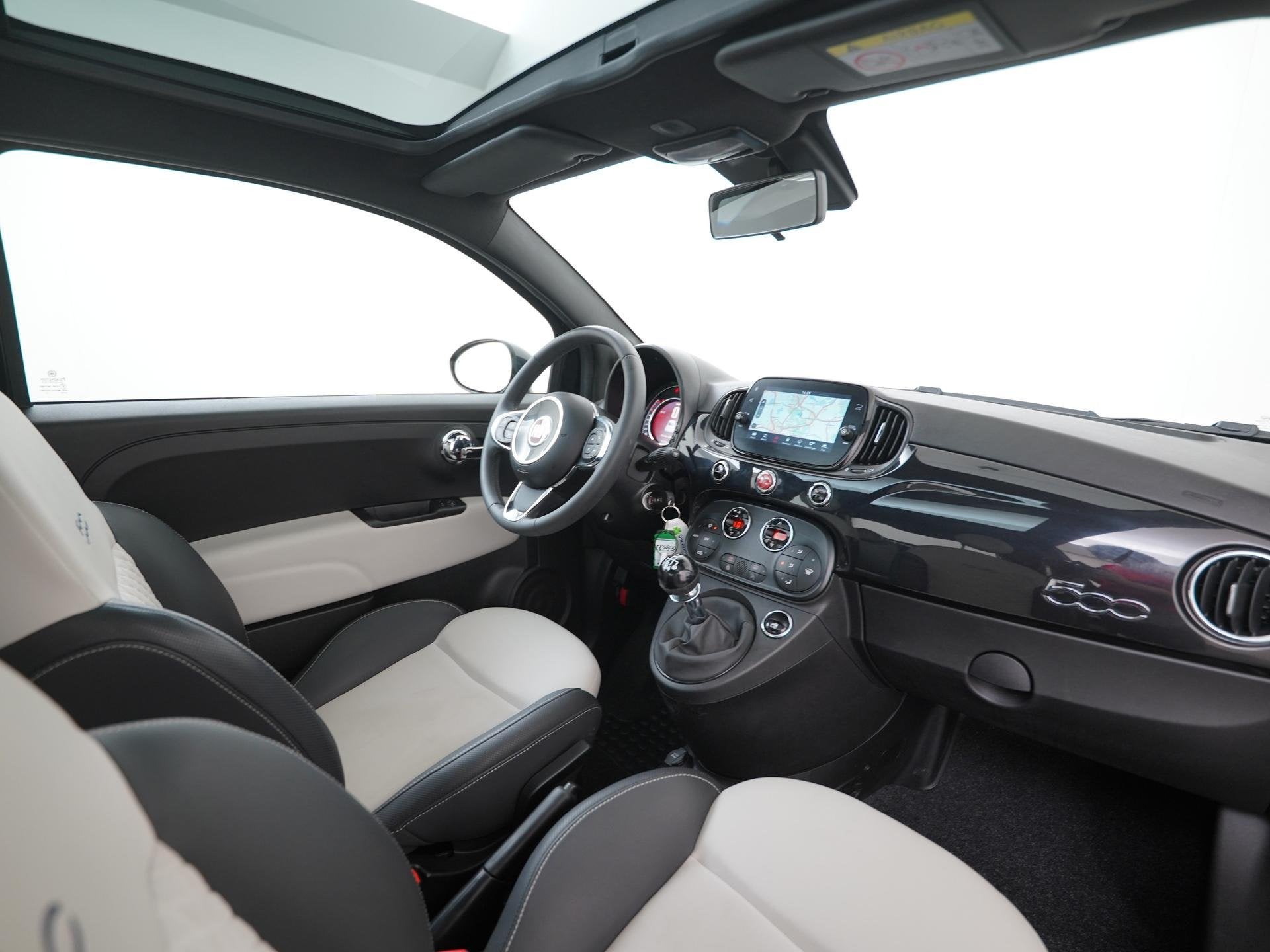 Fiat 500 1.0 Hybrid Dolcevita | Navigatie | Panoramadak | Zo, 12 maanden, Stof, Gebruikt, Euro 6