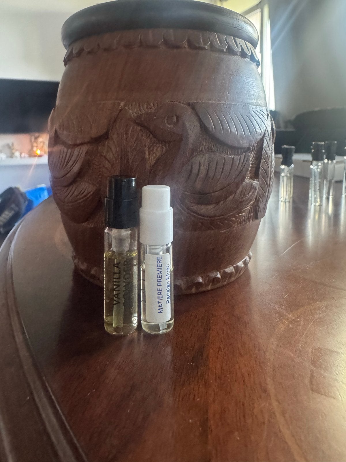 Parfum samples: Matiere Premiere Parisian Musc & Vanilla Pow, Ophalen of Verzenden, Zo goed als nieuw