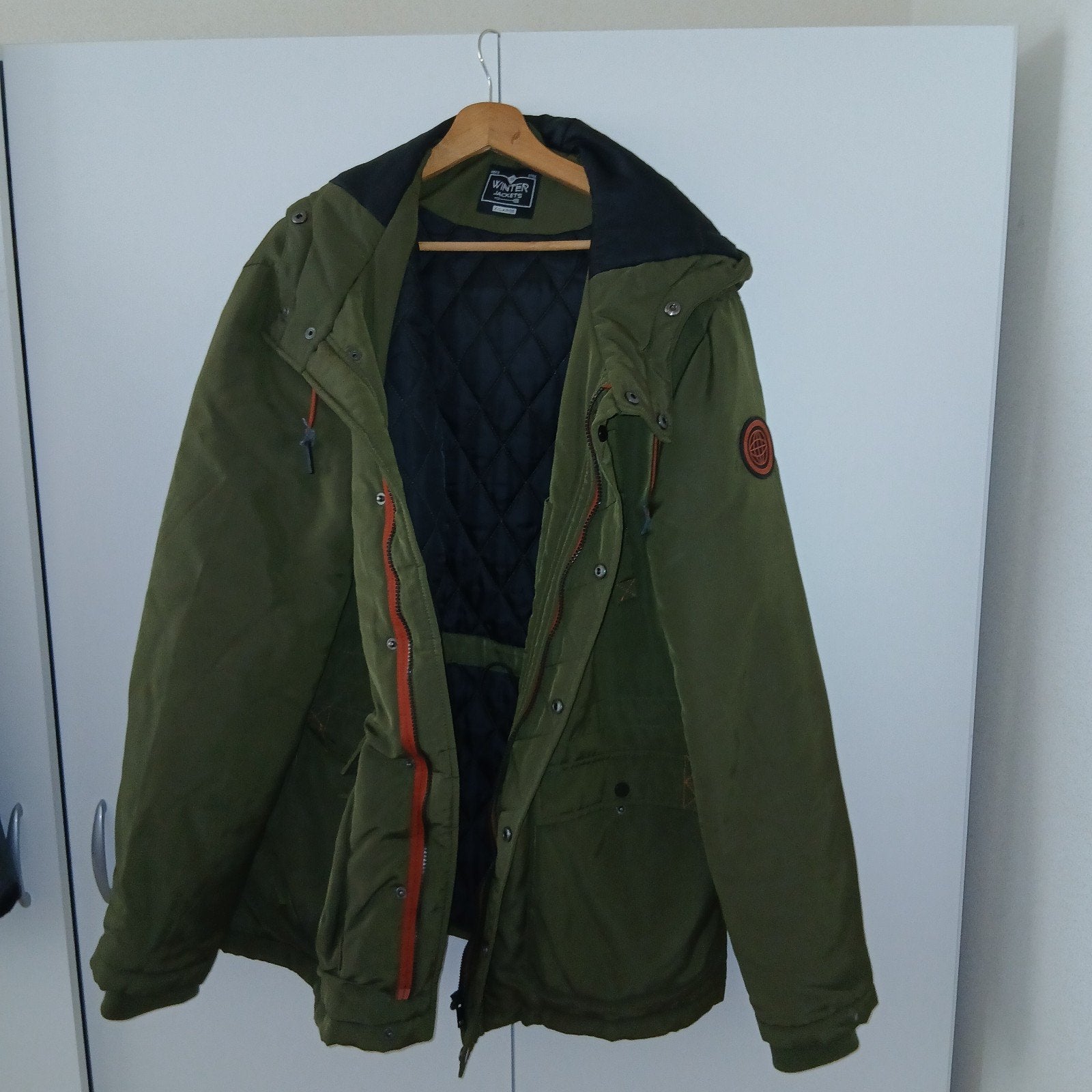 Heren winterjas maat L - Groen, Maat 52/54 (L), Winter Jackets, Ophalen of Verzenden, Gedragen