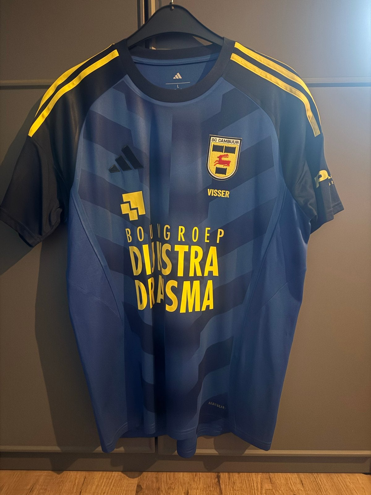 Matchworn shirt Kian Visser - SC Cambuur, Maat L, Ophalen of Verzenden, Gebruikt, Shirt
