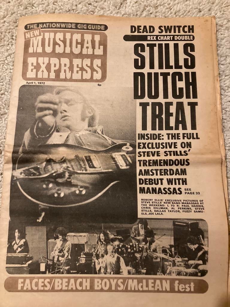 NME 1972 MANASSAS John Kay THIN LIZZY Groundhogs HUMBLE PIE, Boeken, Ophalen of Verzenden, Muziek, Film of Tv