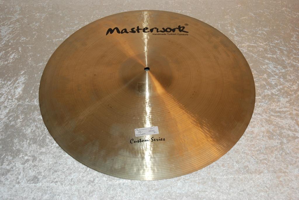Masterwork Custom extra thin Ride bekken 2447gr 21 inch, Gebruikt, ., Drums of Percussie, Ophalen of Verzenden