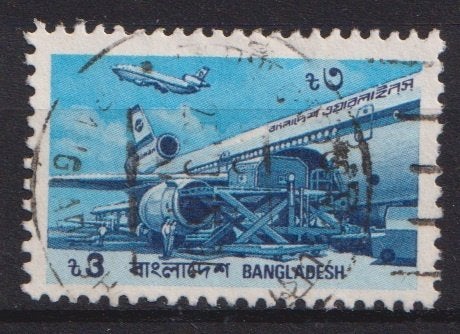 Bangladesh Vliegtuig vliegveld, Verzenden, Gestempeld, Vliegtuigen