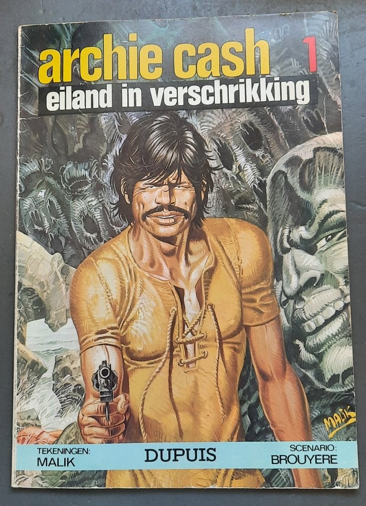 stripboek Archie Cash Eiland in verschrikking 1973, Eén stripboek, Ophalen of Verzenden, Gelezen