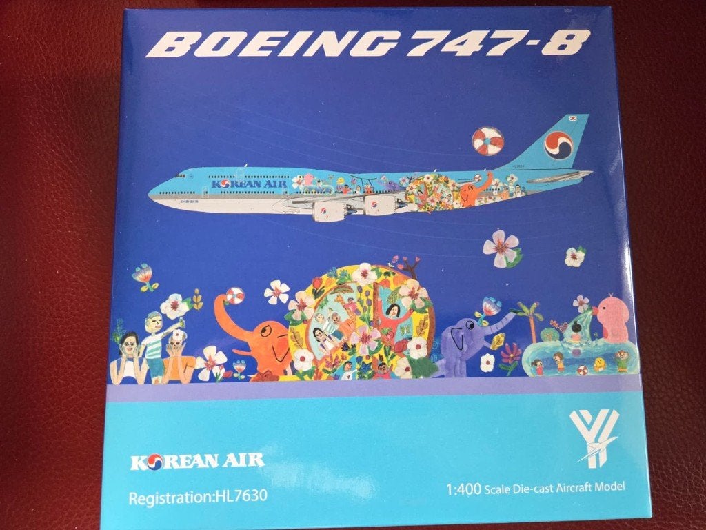 Boeing 747-8  - Korean Air 2019 children painting livery , 1:200 of kleiner, Nieuw, Vliegtuig, Ophalen